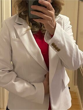 Banana Republic white Single-Button Blazer